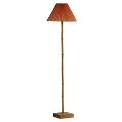 Italian Modern Bamboo Floor Lamp, Minimalist, 1970s