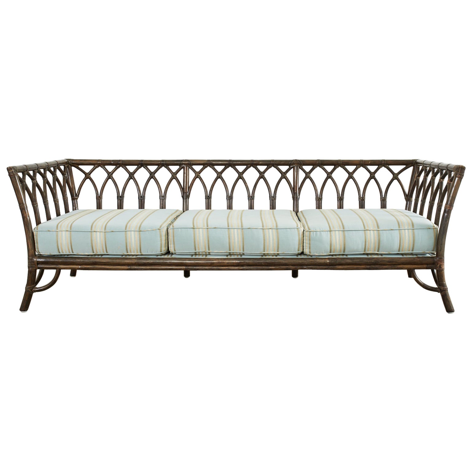 McGuire Organic Modern Rattan Cathedral Sofa or Daybed