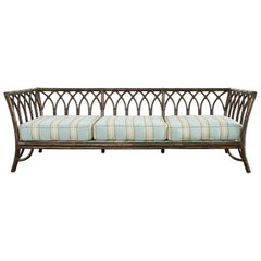 Vintage McGuire Organic Modern Rattan Sofa or Daybed