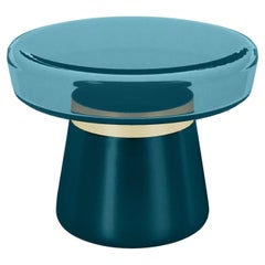 Post-Modern Pigmented Glass Taboo Side Table by Draga & Aurel