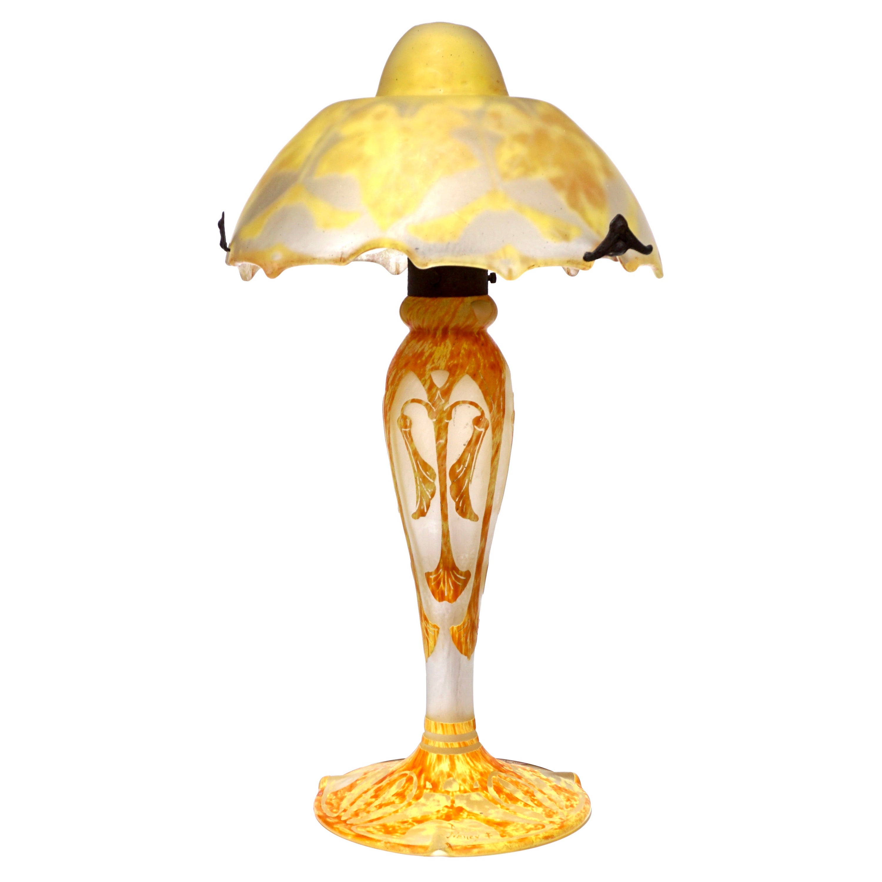 Lampe de table Art Nouveau Daum Nancy en vente