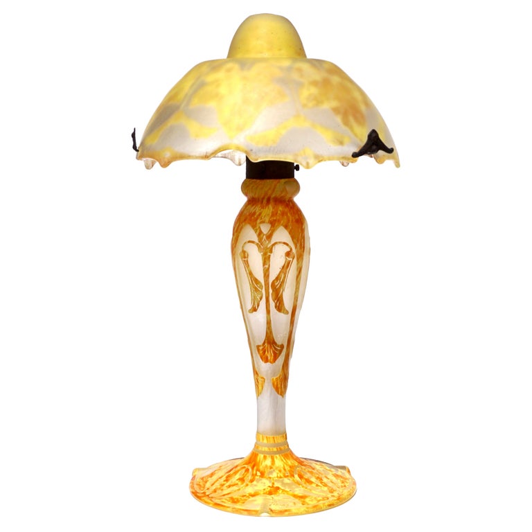 Daum Nancy Art Nouveau Table Lamp For Sale