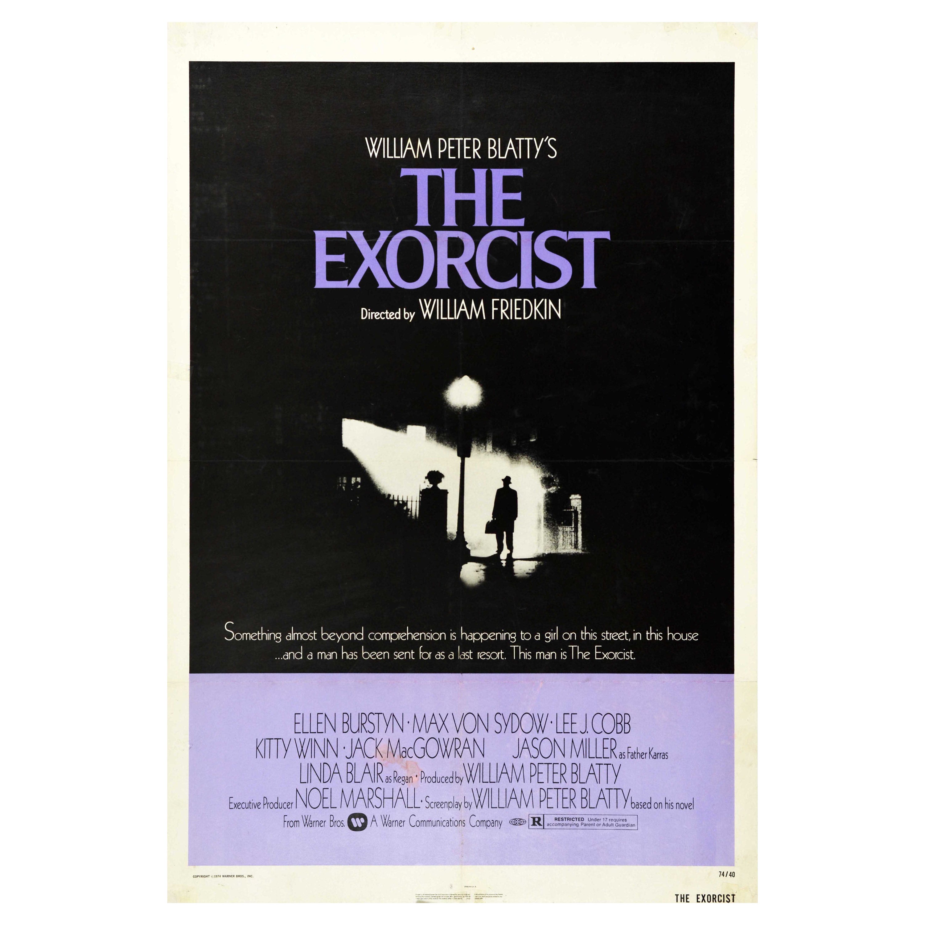 Max von Sydow New THE EXORCIST artist signed MOVIE ART poster Linda Blair 