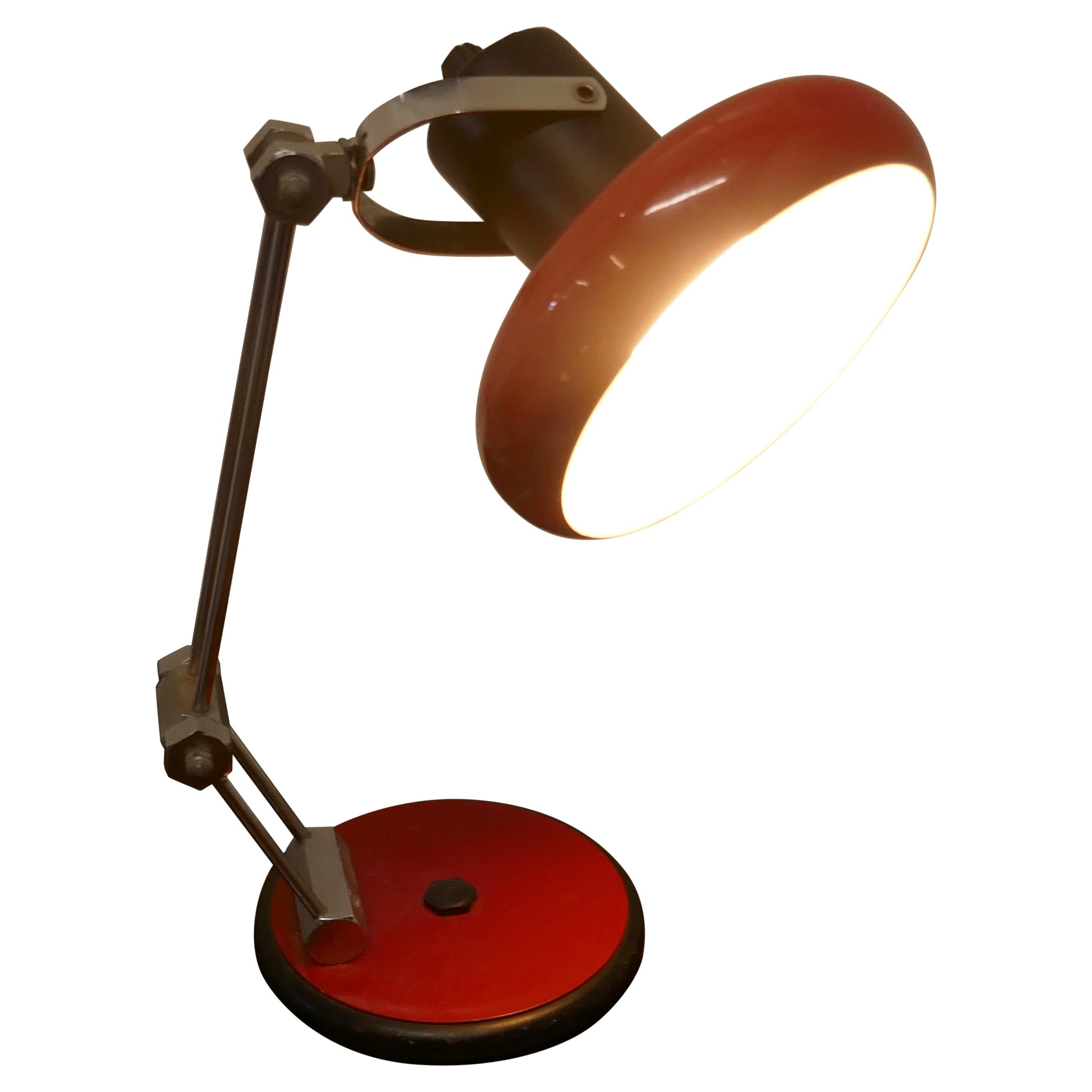 Lampe de table rétro française à angle spoutnik en vente