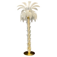 Llamativa lámpara de pie Palmette de cristal de Murano