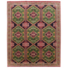 Tribal Mid-20th Century Handmade Central Asian Turkoman Room Size Carpet