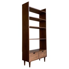 1960s Mid-Century Modern Style Walnut Bookcase