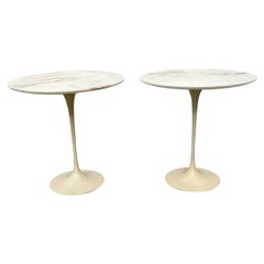 Eero Saarinen Tulip Side Tables, a Pair