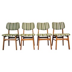 4x 60s 70s Teak Chairs Dining Chair Danish Modern Design 60s