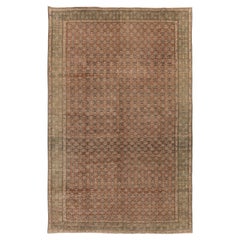 6.7x9.6 Ft Fine Handmade Vintage Kaysari Millefleur Rug of Exceptional Quality