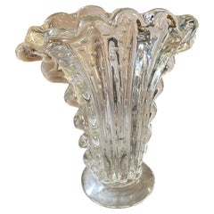 1950s Mid-Century Modern Barovier Murano Glass Vase