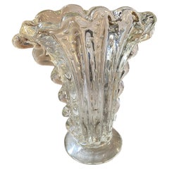 Vase en verre de Murano Barovier moderne mi-siècle des années 1950