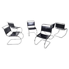 Set of 6 Dining Chairs by Mies Van Der Rohe for Fasem, 1980s