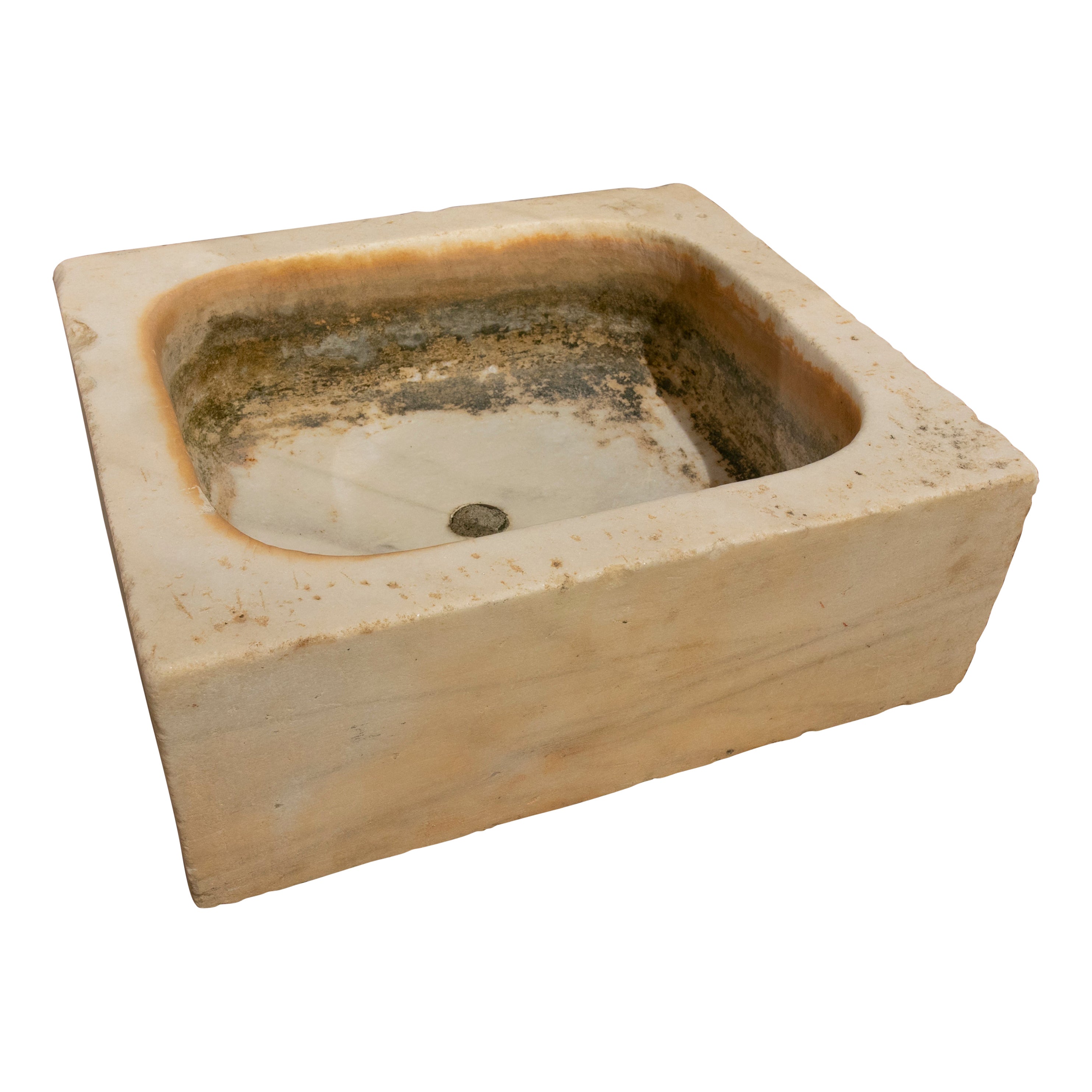 Handcarved Marble Washbasin from the XIX Century For Sale