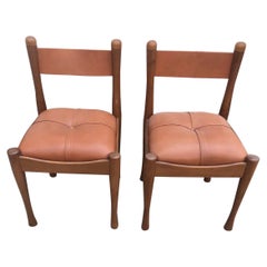Mid-Century Modern a Pair of Dining Chairs by Silvio Coppola for Bernini, 1960s