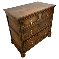 Antique Victorian Quality Oak Jacobean Chest of Drawers