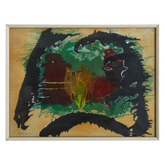 Abstract Framed Painting by Attilio Ferracin, Italy 1970