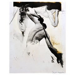 David Hiscock 'Photographic Male Nude Composition' Original Signed Work, 1980's