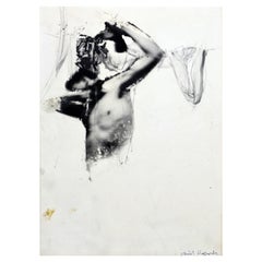 Vintage David Hiscock 'Photographic Male Nude Composition' Original Signed Work, 1980's