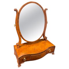 Antique George III Mahogany Dressing Mirror