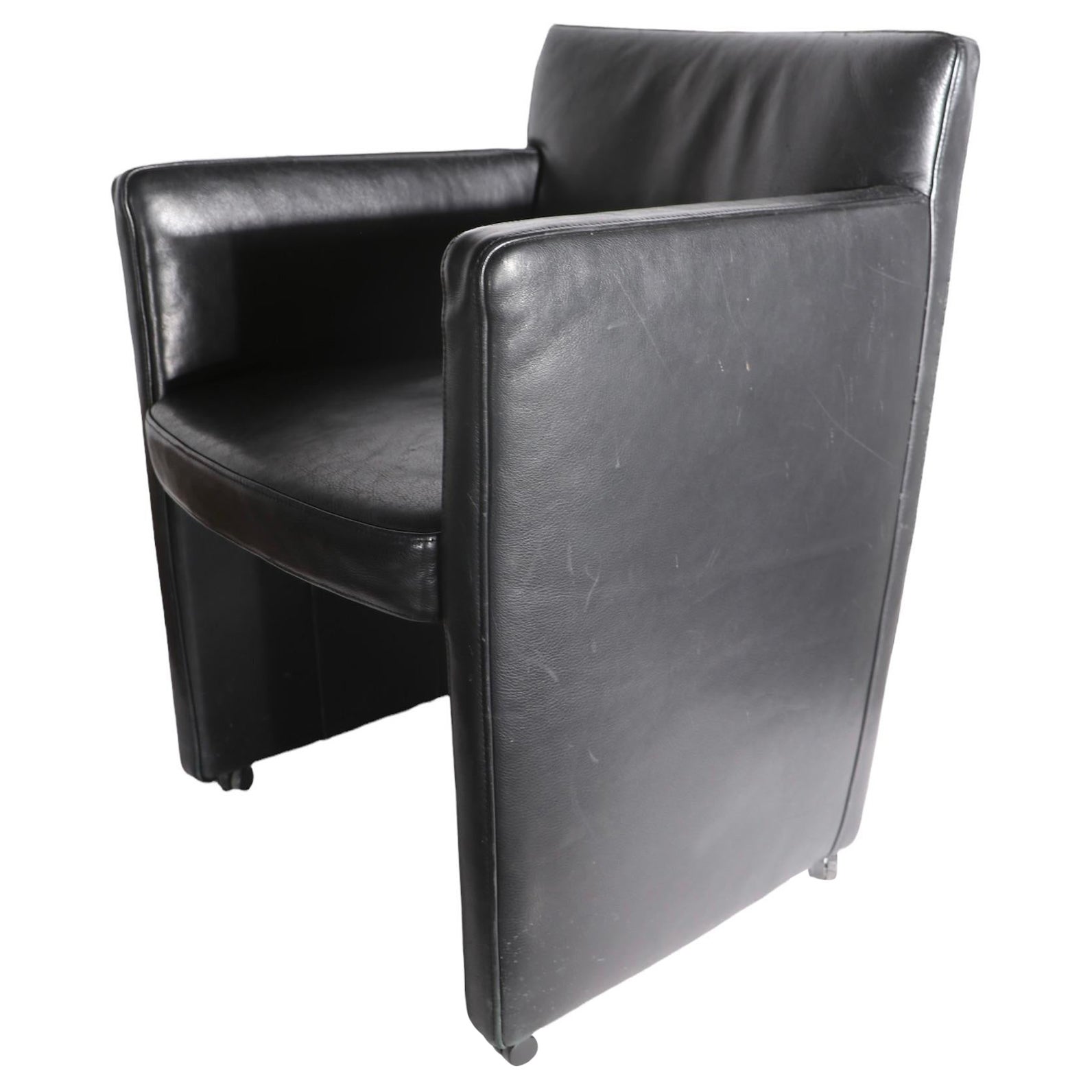 Post Modern Leather Chair Made in Germany by Schillig For Sale