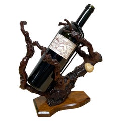 French Modern Natural Grapevine ‘Coral’  Wine Caddy