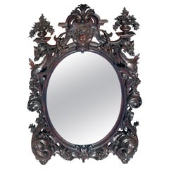 French 19th Century Lime Wood Mirror