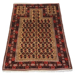 Antique Baluch Camel Ground Prayer Rug