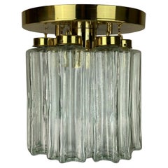 Lampe à suspension des années 60 et 70, design lustre en verre Limburg