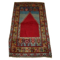 Old Turkish Kirsehir Village Prayer Rug of Classic Design