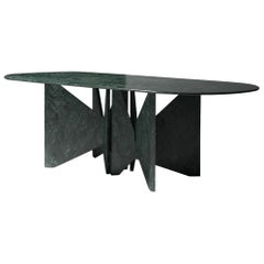 Lamina Dinner Table Green Marble By La Chance
