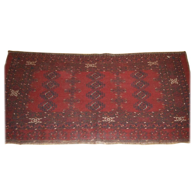 Antique Ersari Turkmen 12 Gul Chuval of Large Size MS-076 For Sale