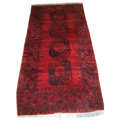 Old Afghan Village Rug of Traditional Ersari Turkmen Design