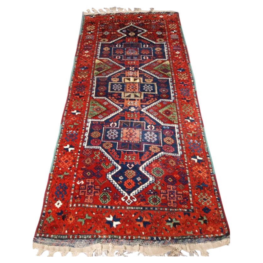 Antique Eastern Anatolian Kurdish Yuruk Long Rug