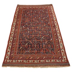 Tapis tribal ancien Afshar avec motif Herati répétitif