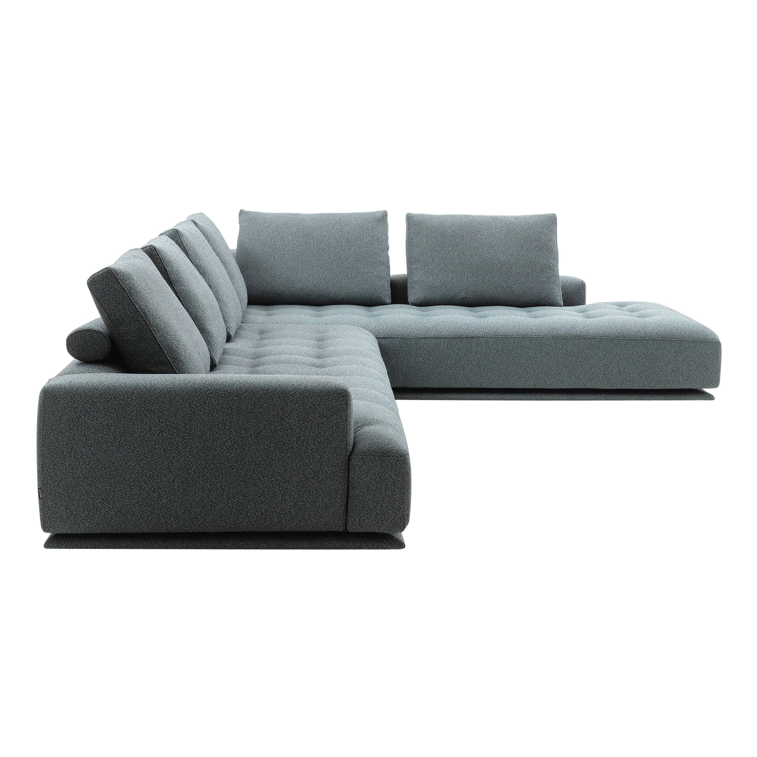 Zanotta Shiki Sofa in Quinoa Fabric with Wooden Base by Damian Williamson For Sale