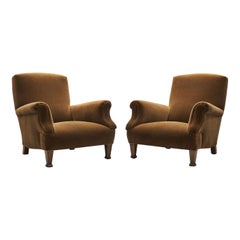 Swedish Upholstered Art Deco Lounge Chairs, Sweden ca 1930s