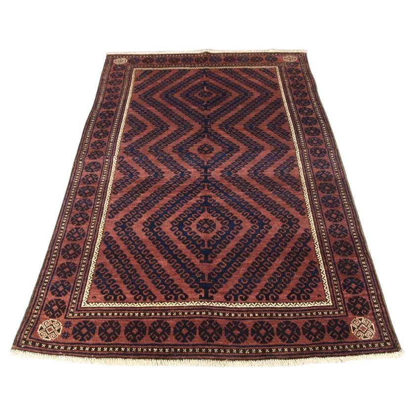 Antique Afghan Mushwani Baluch Rug, Superb Condition, circa 1900/20 For Sale