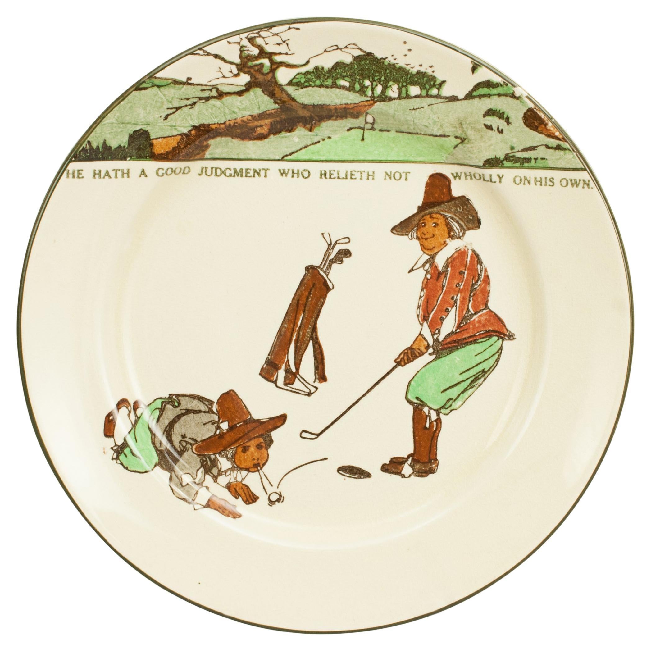 Assiette de golf Royal Doulton, série d'articles en vente