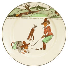 Antique Royal Doulton Golf Plate, Series Ware