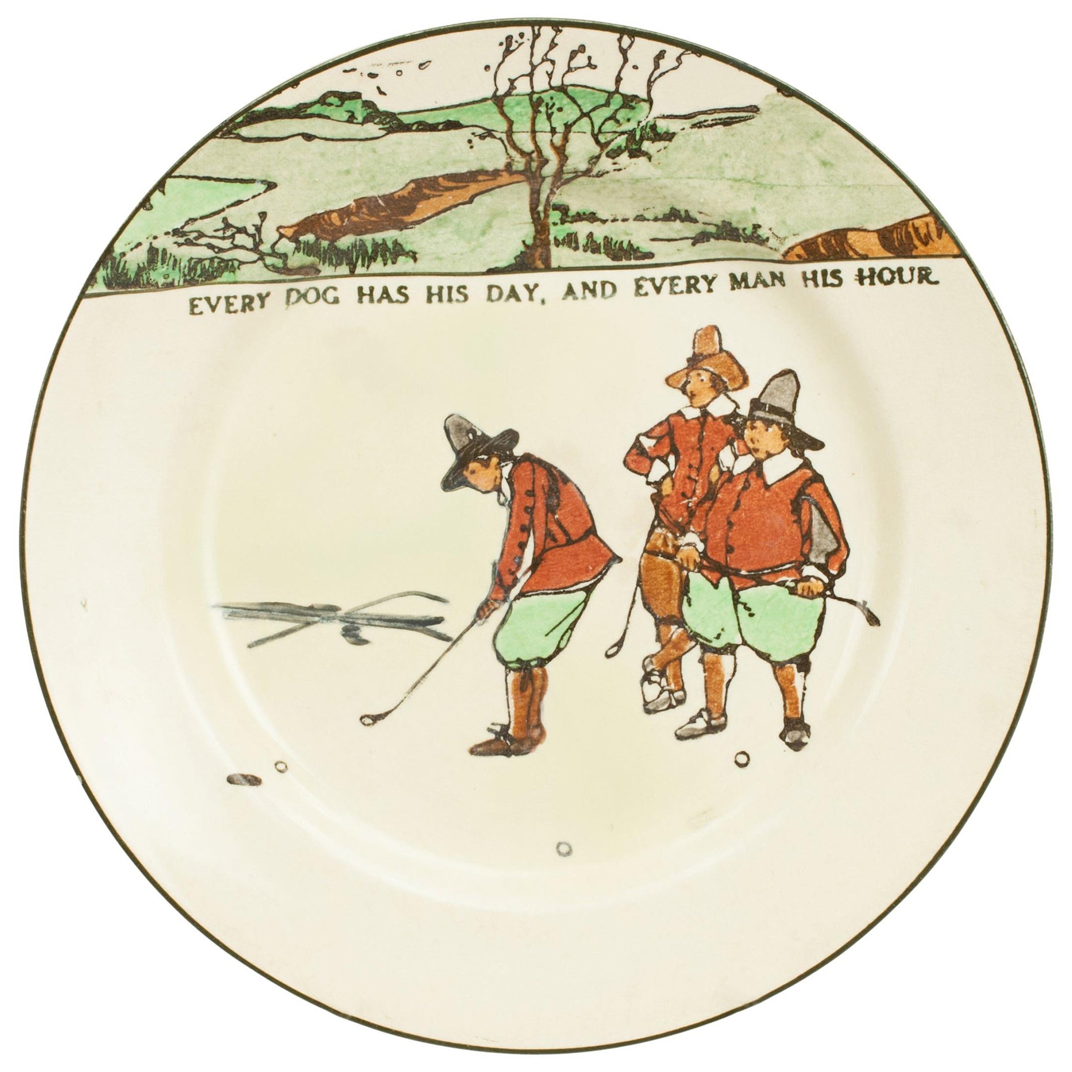 Royal Doulton Golf Plate, Series Ware For Sale