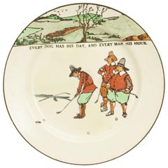 Antique Royal Doulton Golf Plate, Series Ware