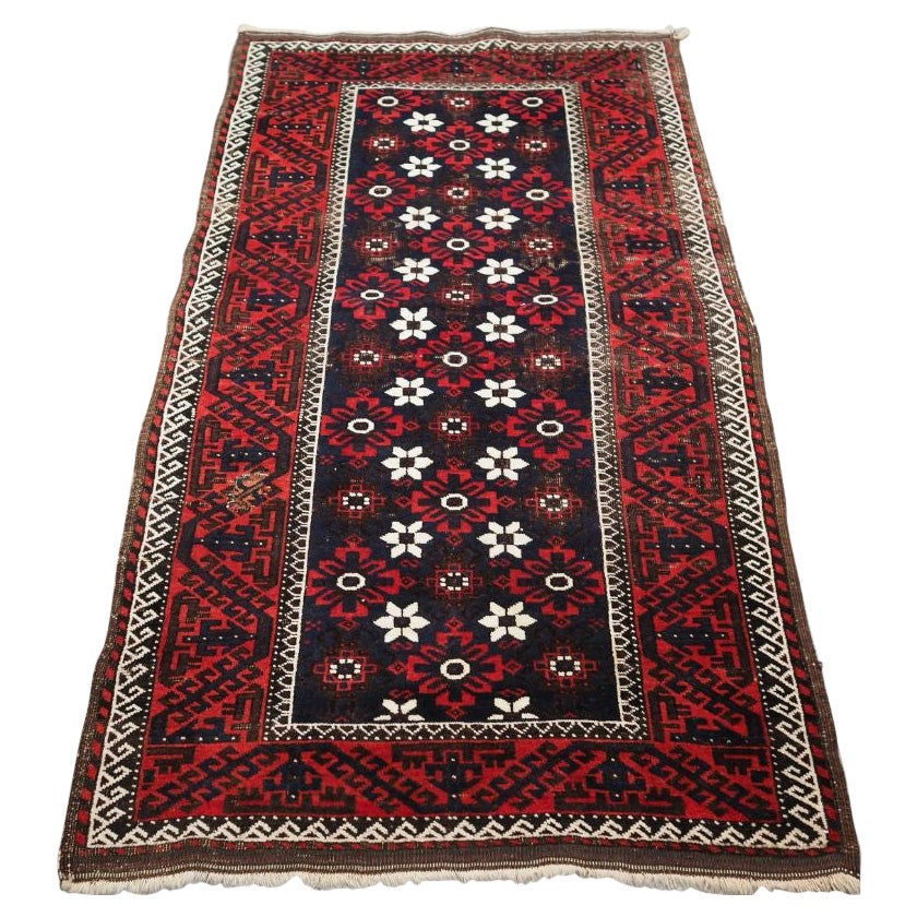 Antique Baluch Rug from Western Afghanistan / Eastern Persia For Sale