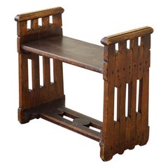 Early 20th Century Stool / Bench in Pine, Axel Einar Hjorth Style, Sweden