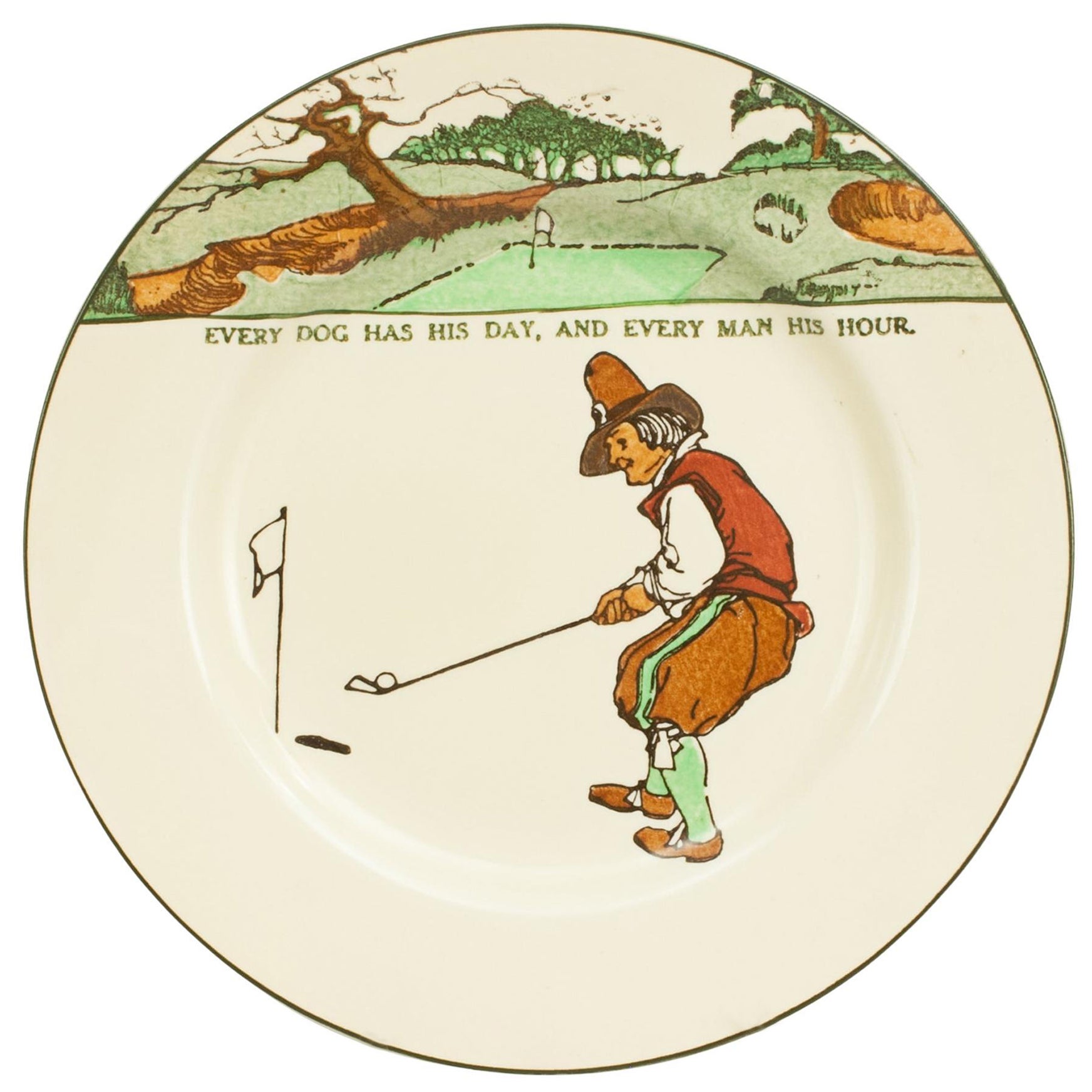 Royal Doulton Golf Plate, Series Ware For Sale