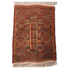 Old Afghan Prayer Rug of Very Small Size
