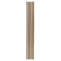 2x26 Ft (Adjustable) Striped Turkish Runner Kilim, Narrow and Long Hallway Rug