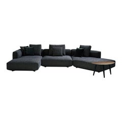 Modulares Sofa „Zanotta Pianoalto“ aus grauem Stoff von Ludovica &amp; Roberto Palomba