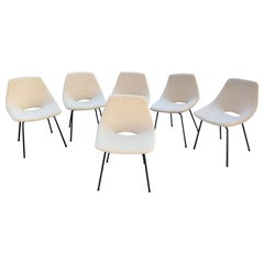 Set of Six "Amsterdam" Chairs by Pierre Guariche for Steiner, France, 1960s