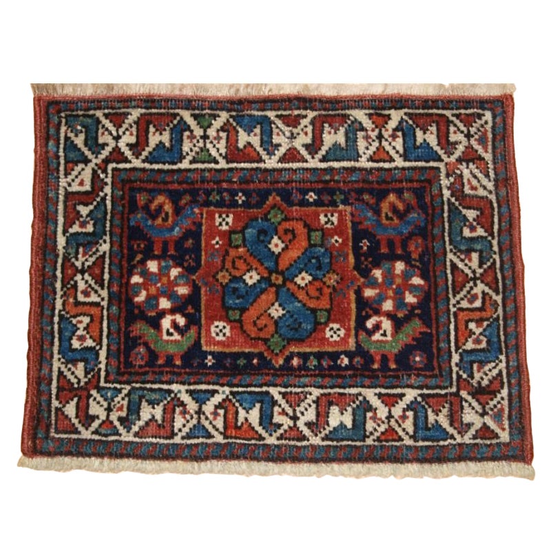 Antike Qashqai- oder Luri Chanteh-Taschengesichter mit Stammesmotiven (Paar) im Angebot